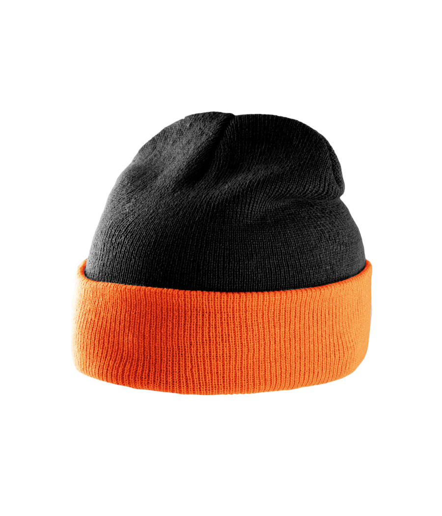 Bonnet bicolore avec revers