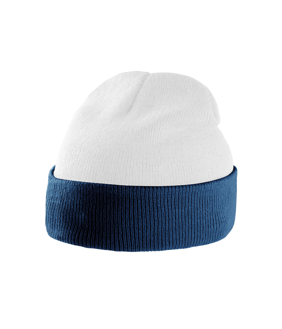 Bonnet bicolore avec revers