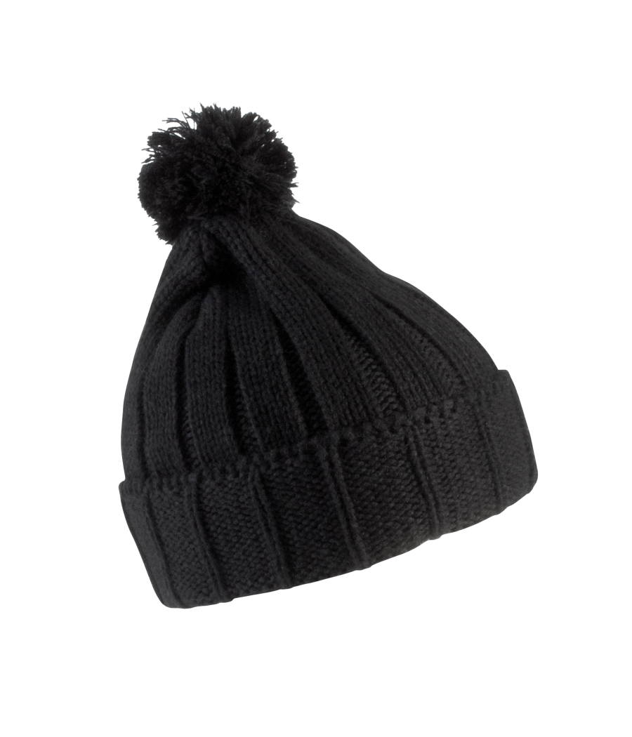 Bonnet à pompon avec revers