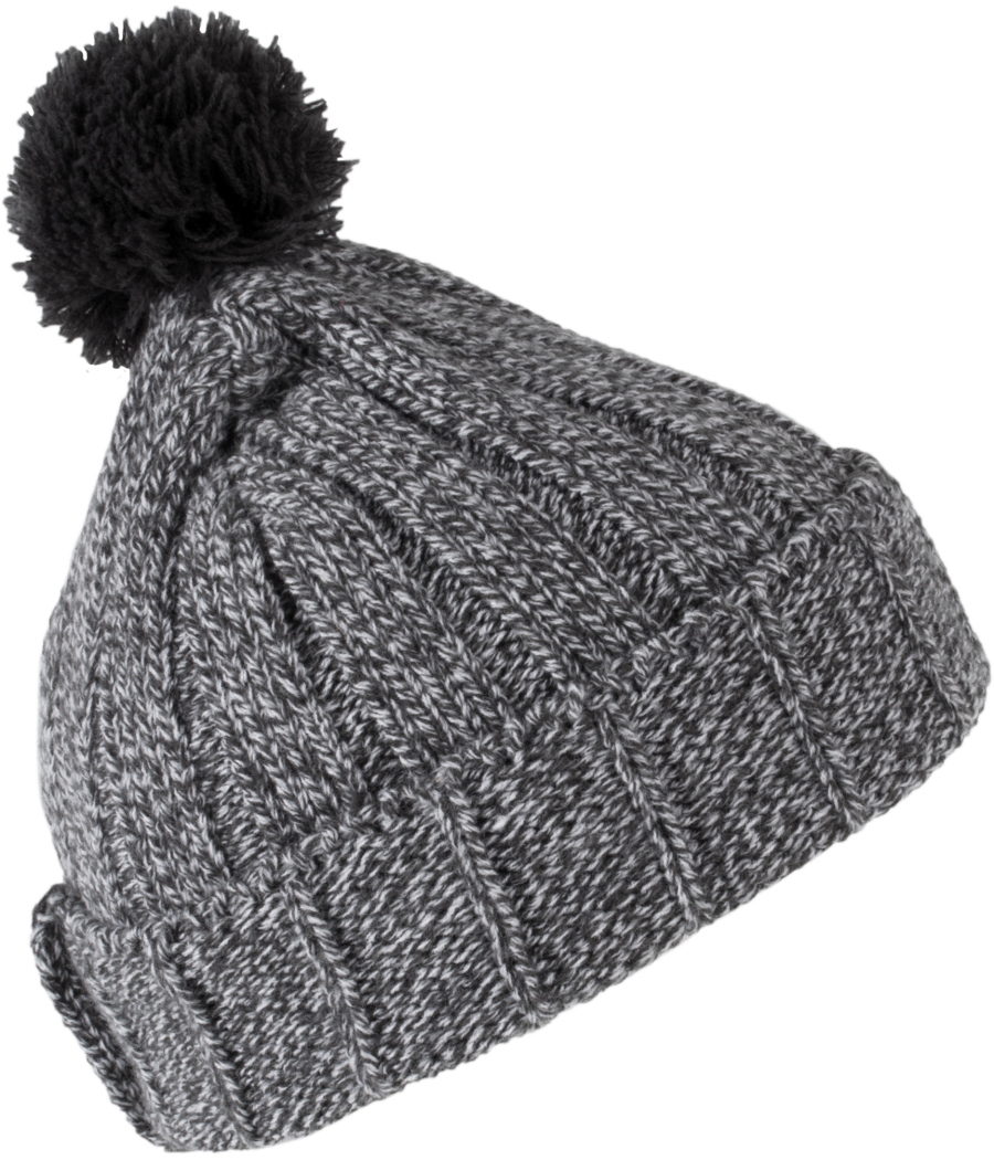 Bonnet à pompon avec revers