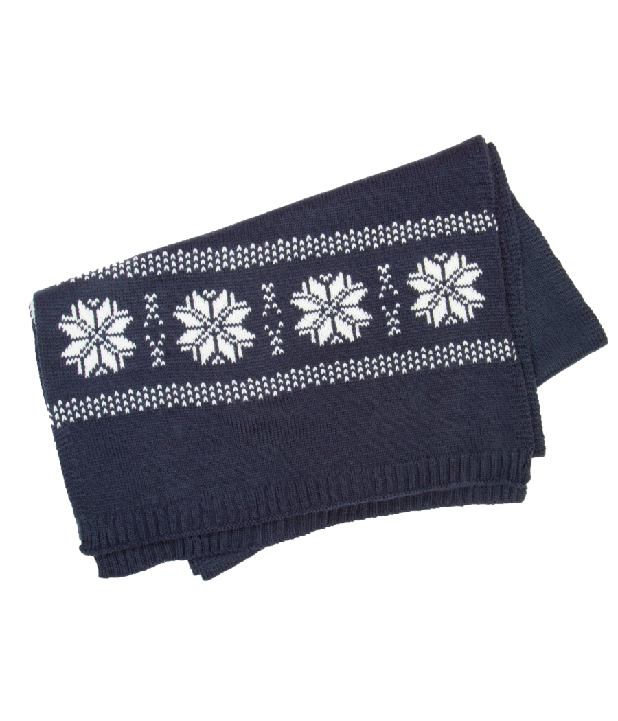Echarpe de Noël tricotée motif étoiles