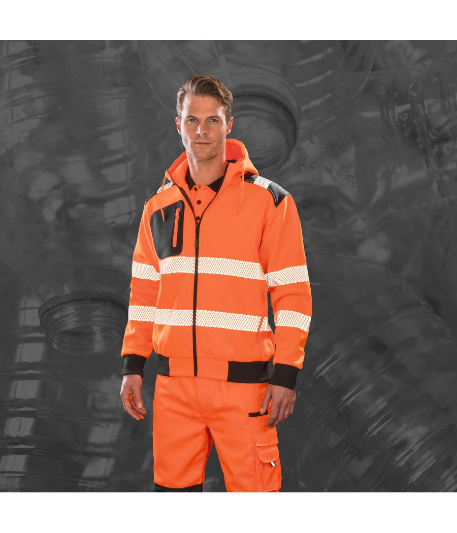 Sweat-shirt à capuche de sécurité recyclé