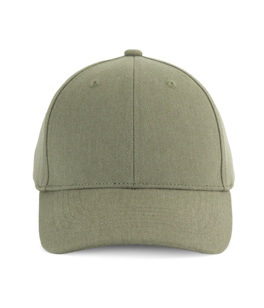 Casquette 6 panneaux en coton recyclé