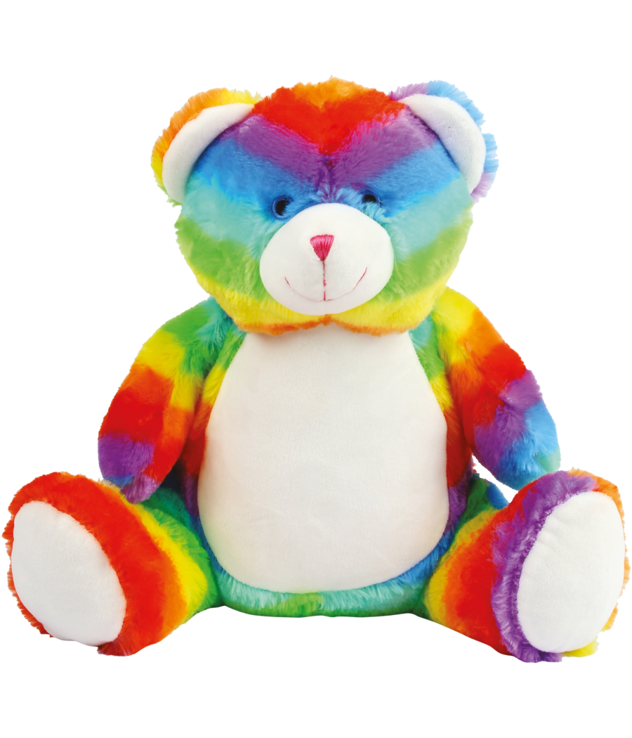 Peluche zippée Ours multicolore