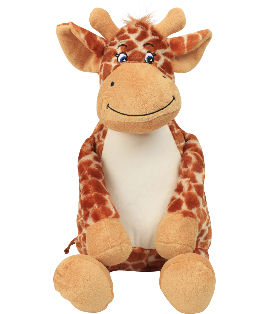 Peluche zippée Girafe