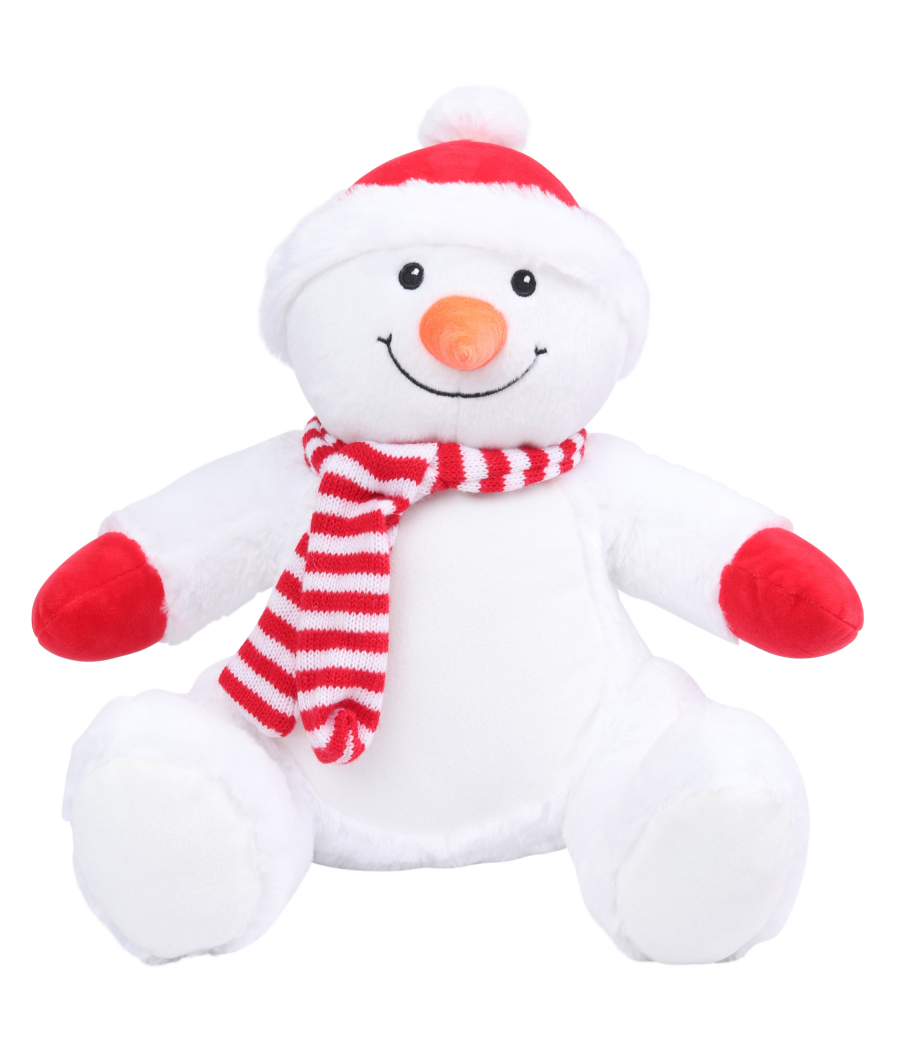Peluche zippée bonhomme de neige
