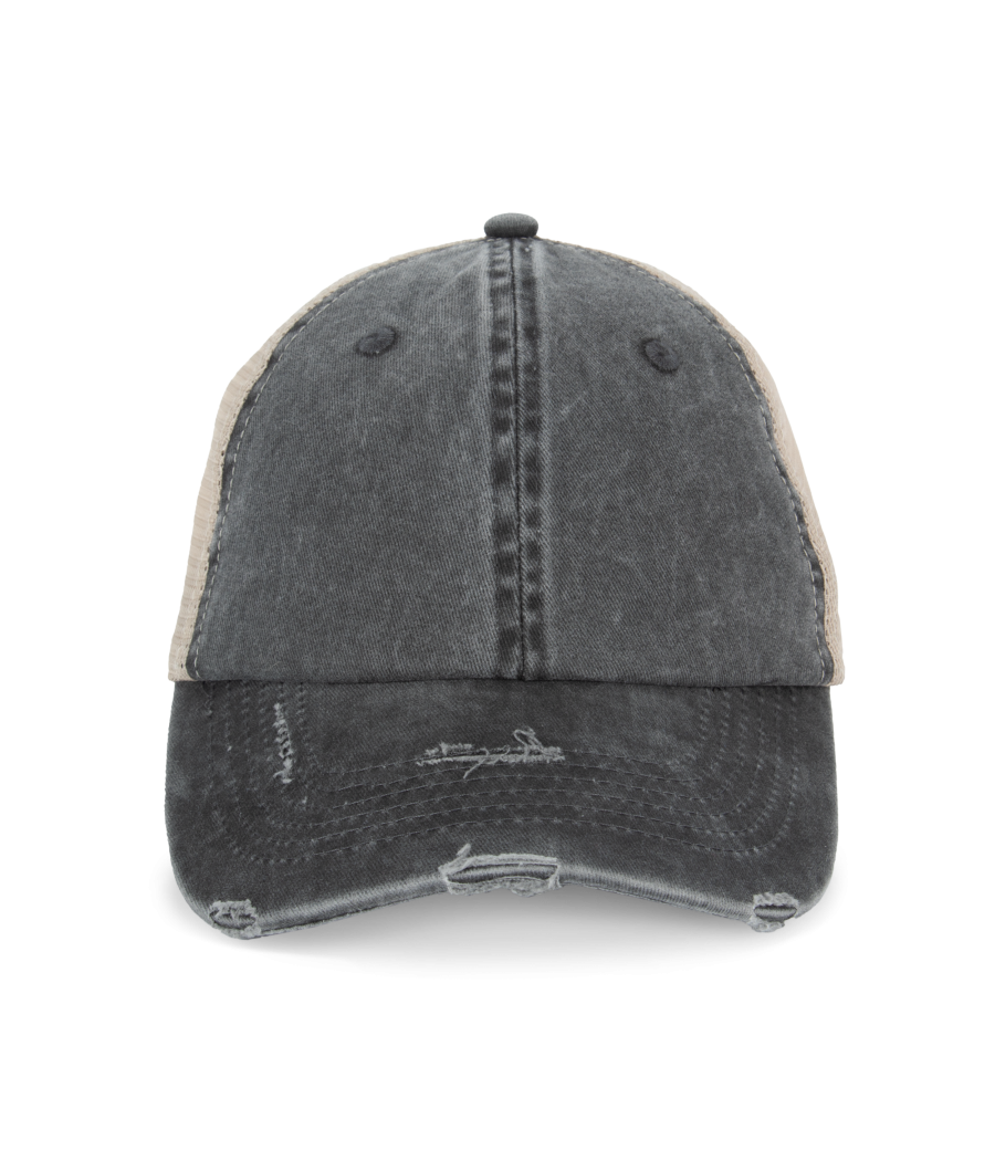 Casquette trucker écoresponsable  effet déchiré unisexe
