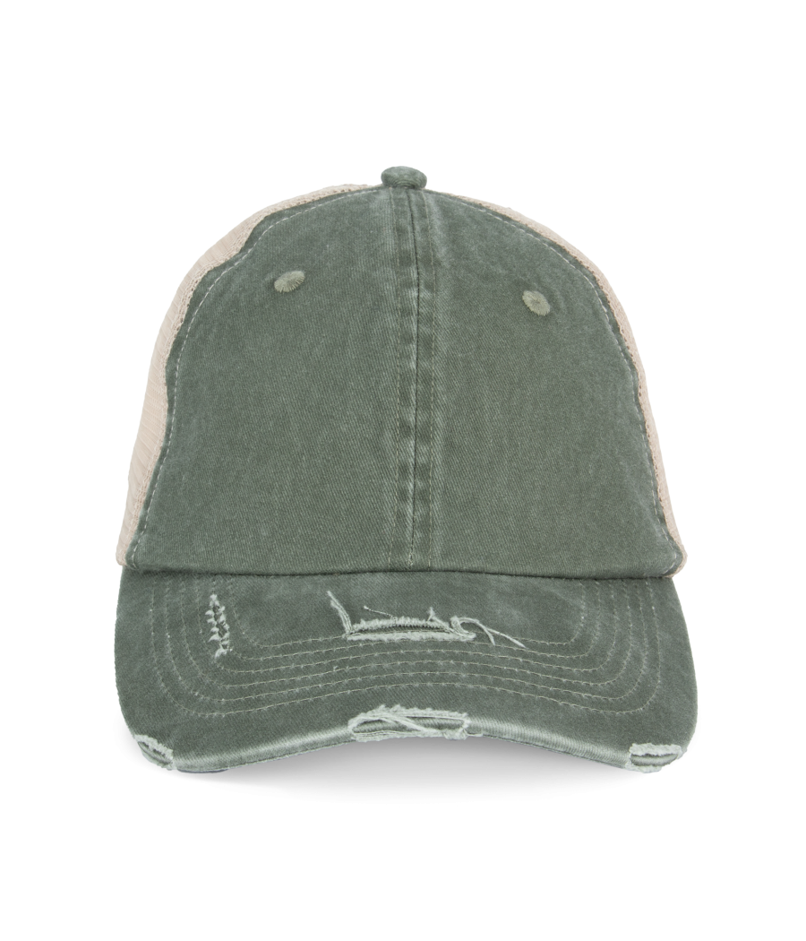 Casquette trucker écoresponsable  effet déchiré unisexe