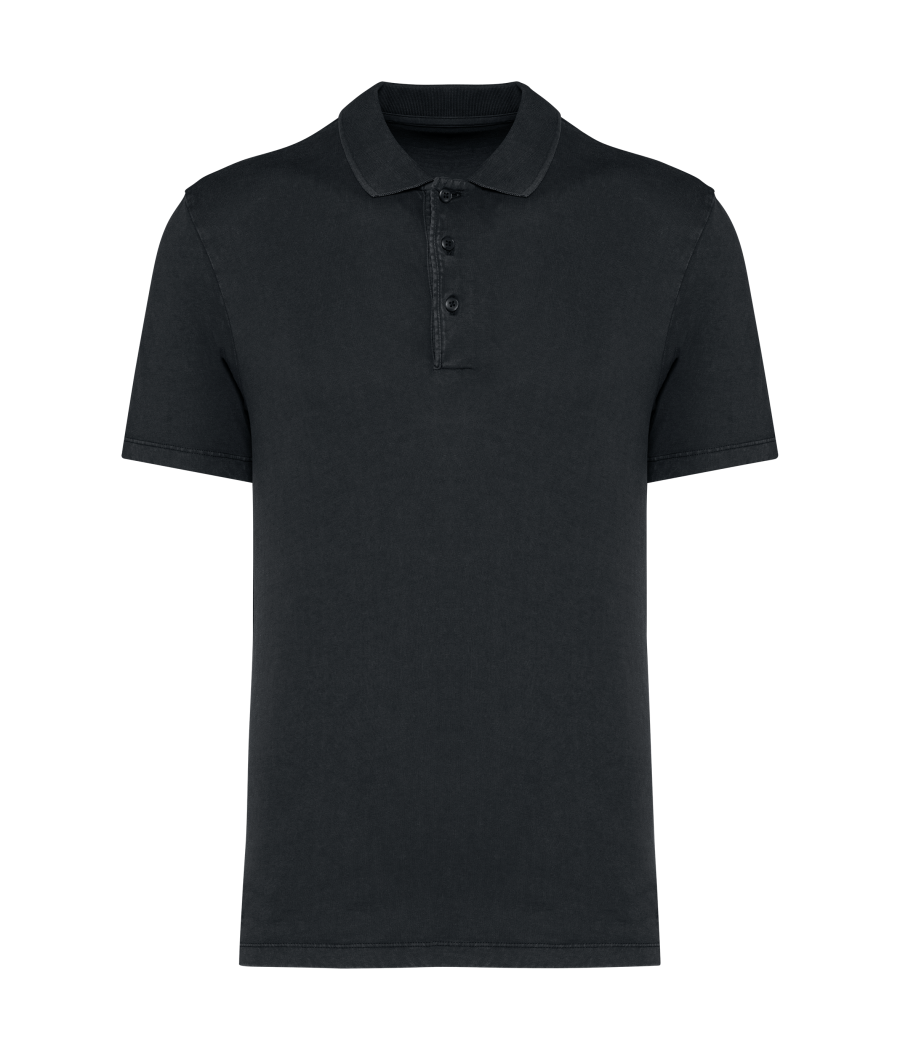 Polo écoresponsable délavé en jersey homme