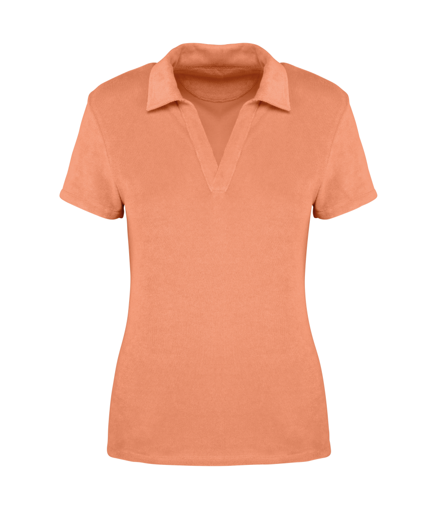 Polo écoresponsable en éponge femme