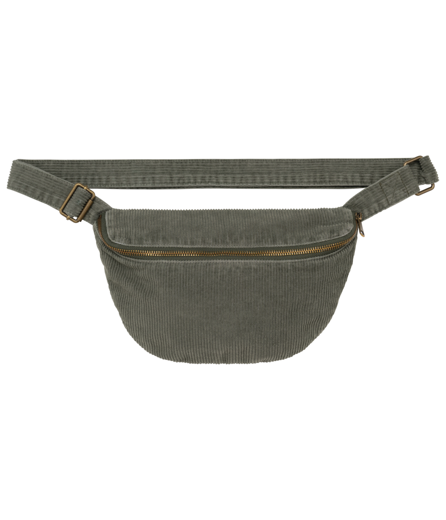 Banane écoresponsable délavée en velours côtelé