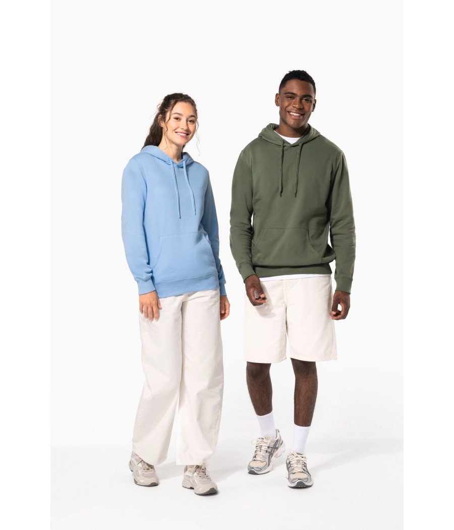 Sweat-shirt recyclé à capuche unisexe