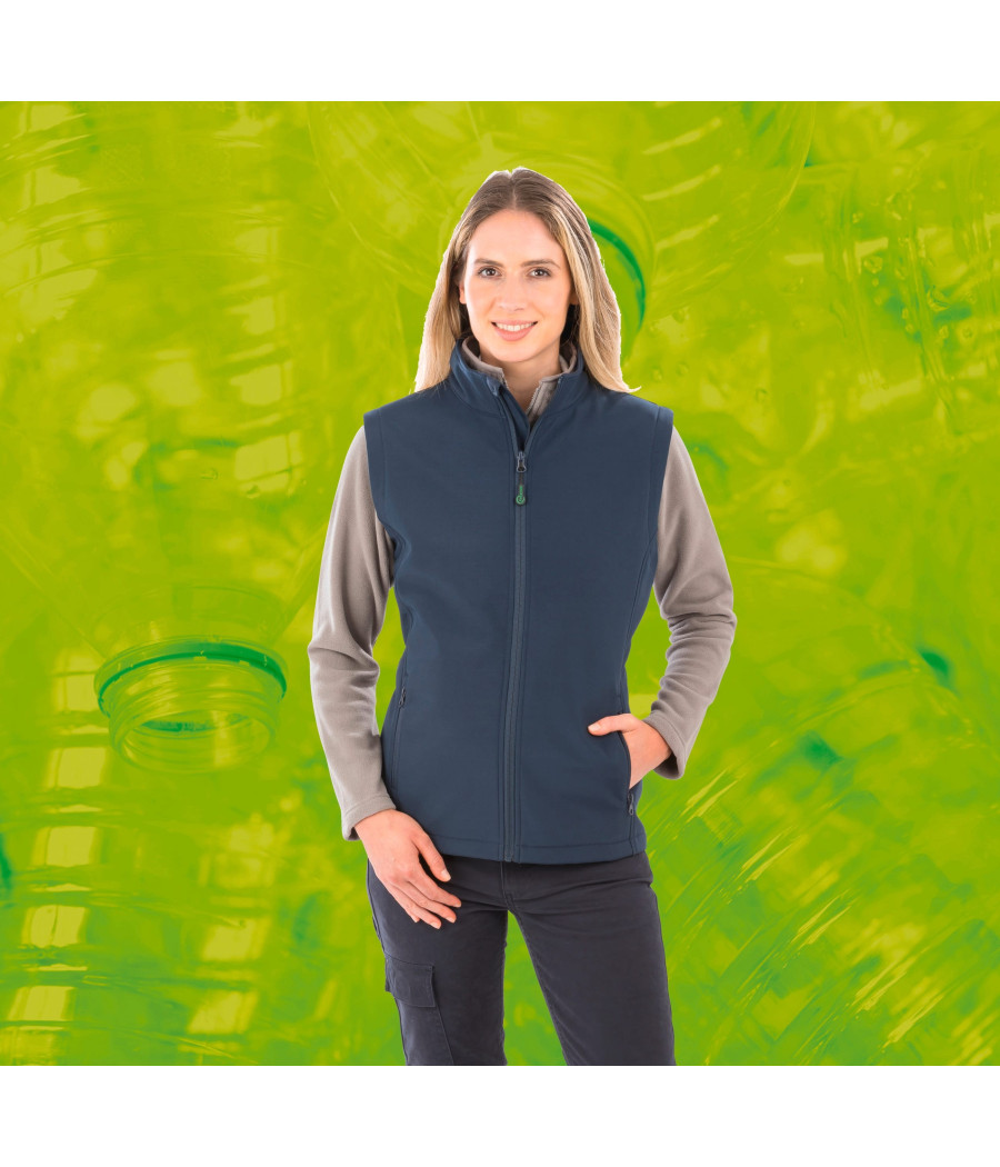 Bodywarmer softshell femme recyclé
