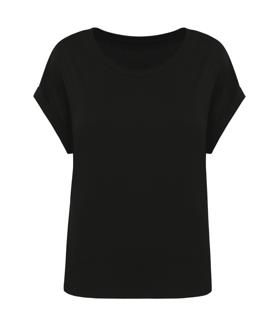 T-shirt écoresponsable manches à revers femme