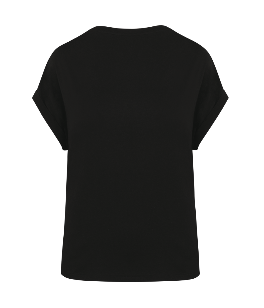 T-shirt écoresponsable manches à revers femme