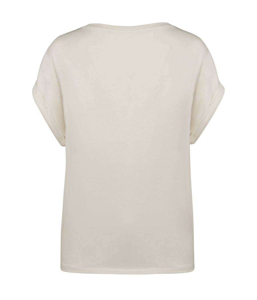 T-shirt écoresponsable manches à revers femme