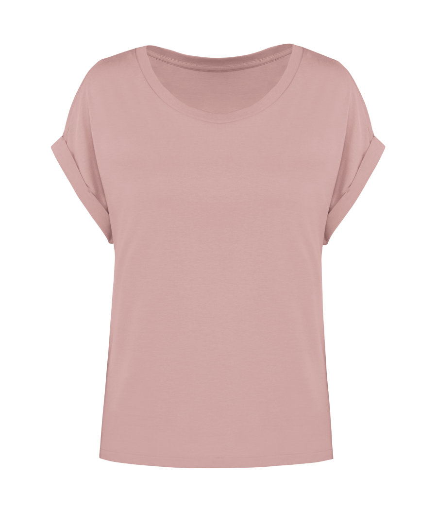 T-shirt écoresponsable manches à revers femme