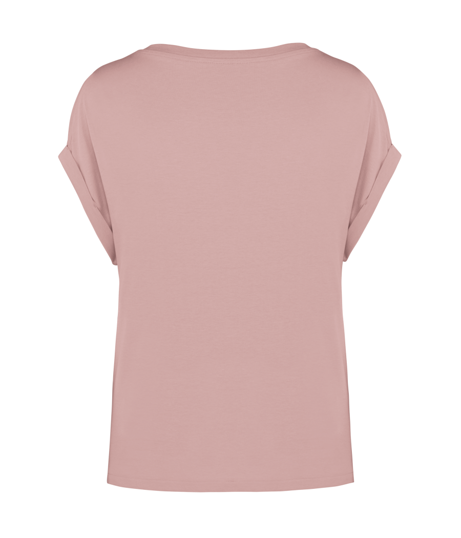 T-shirt écoresponsable manches à revers femme