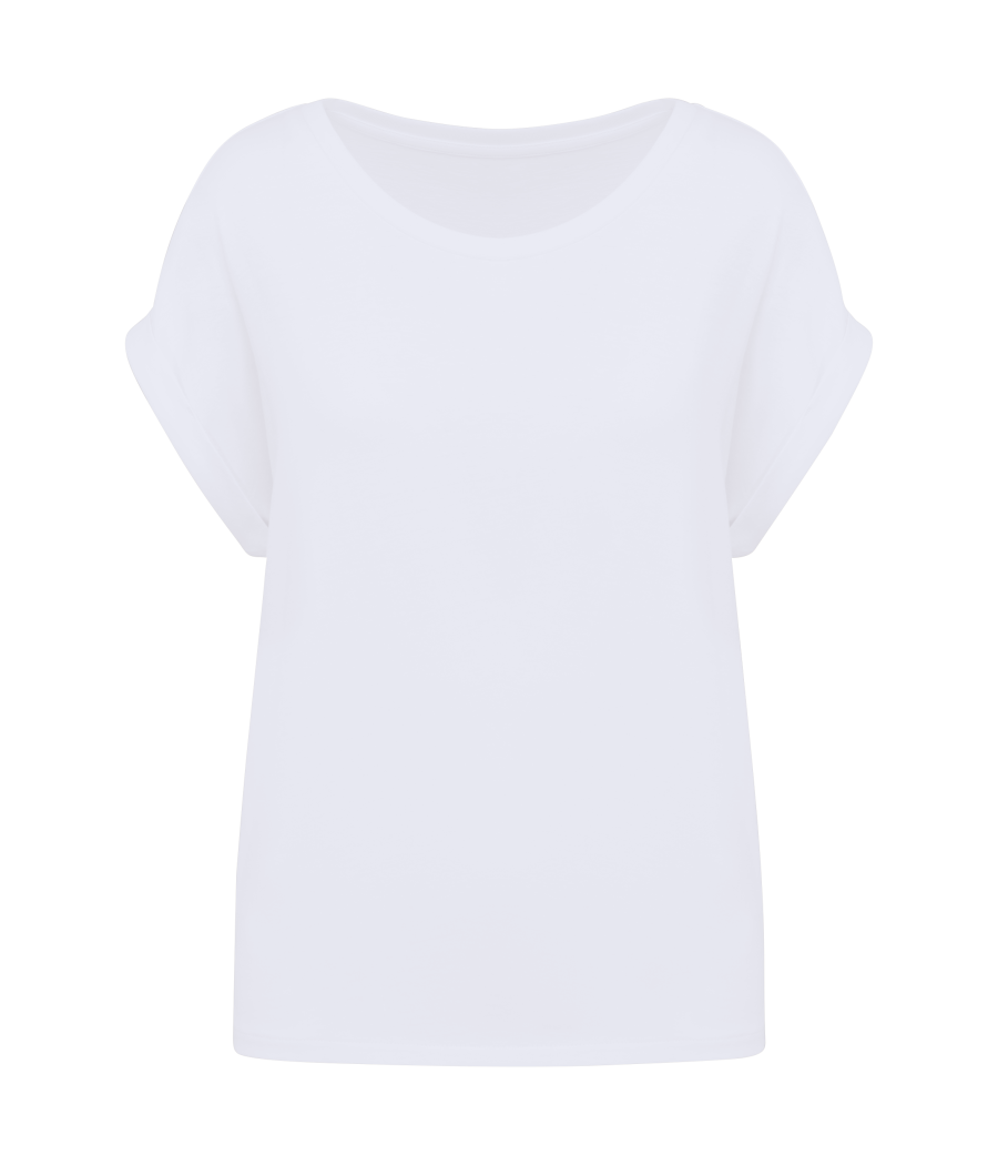 T-shirt écoresponsable manches à revers femme