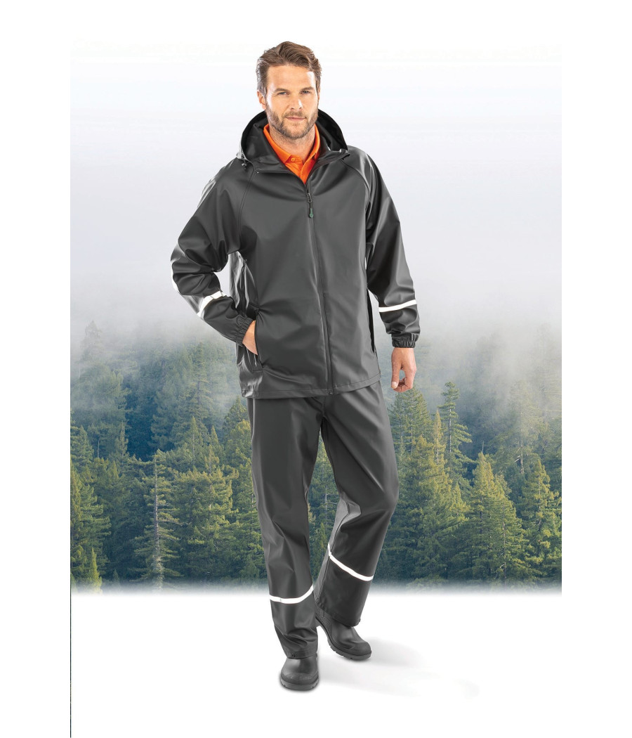 Veste imperméable Prism PU avec bandes réfléchissantes