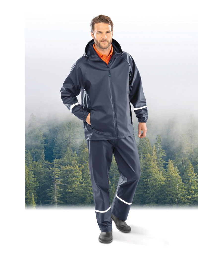 Veste imperméable Prism PU avec bandes réfléchissantes