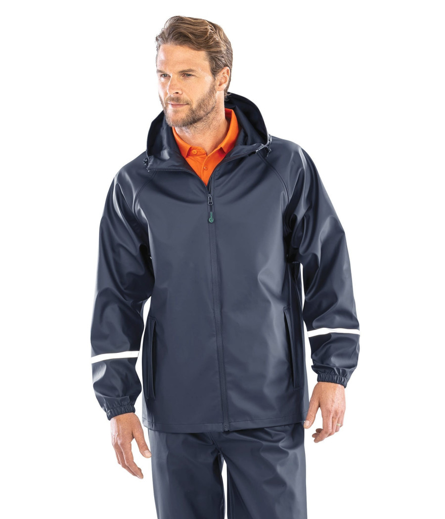 Veste imperméable Prism PU avec bandes réfléchissantes