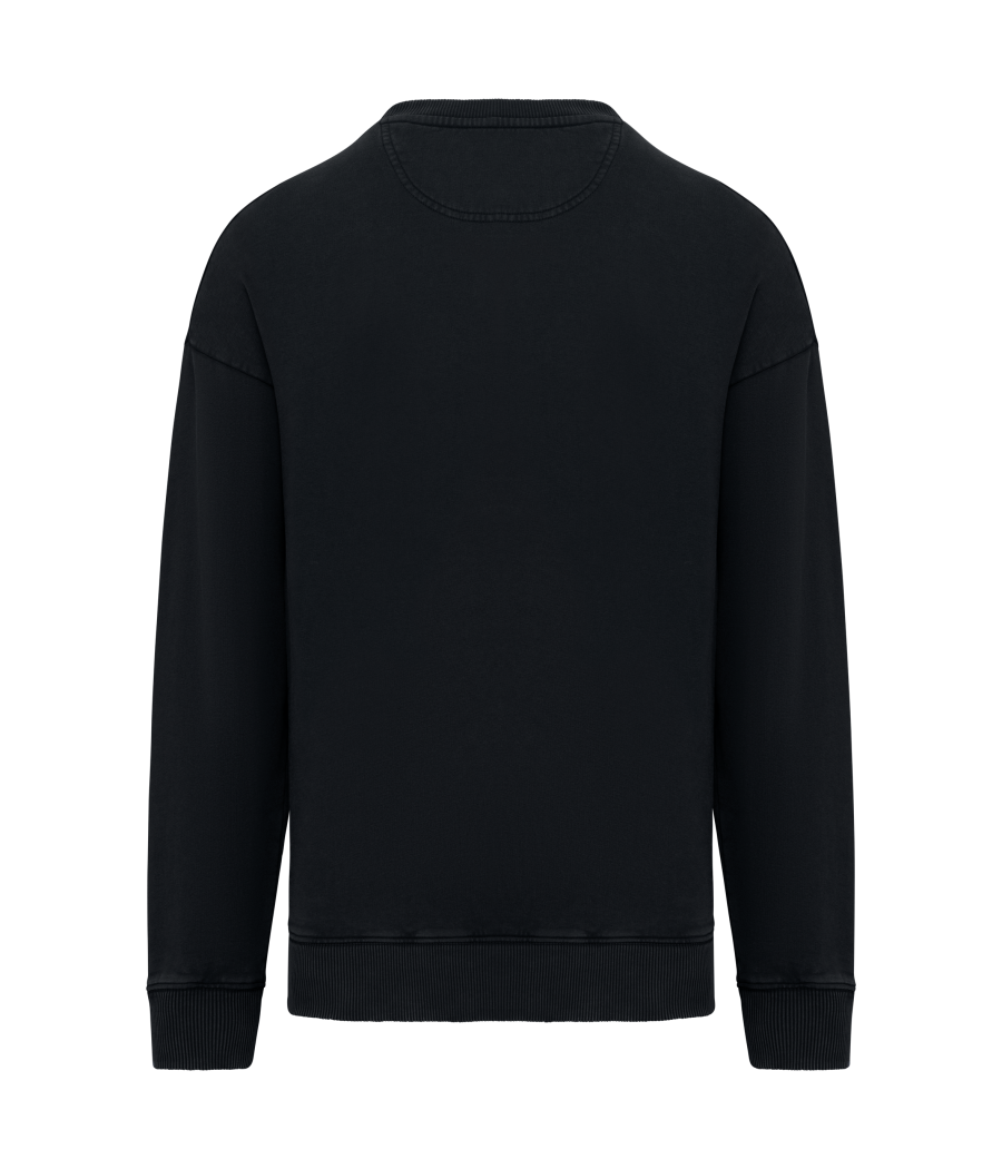 Sweat-shirt écoresponsable à col rond délavé oversize unisexe