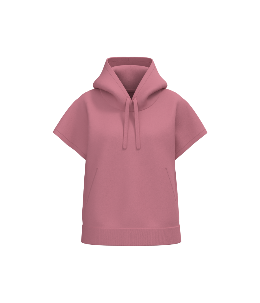 Sweat-shirt écoresponsable à capuche oversize sans manches French Terry femme