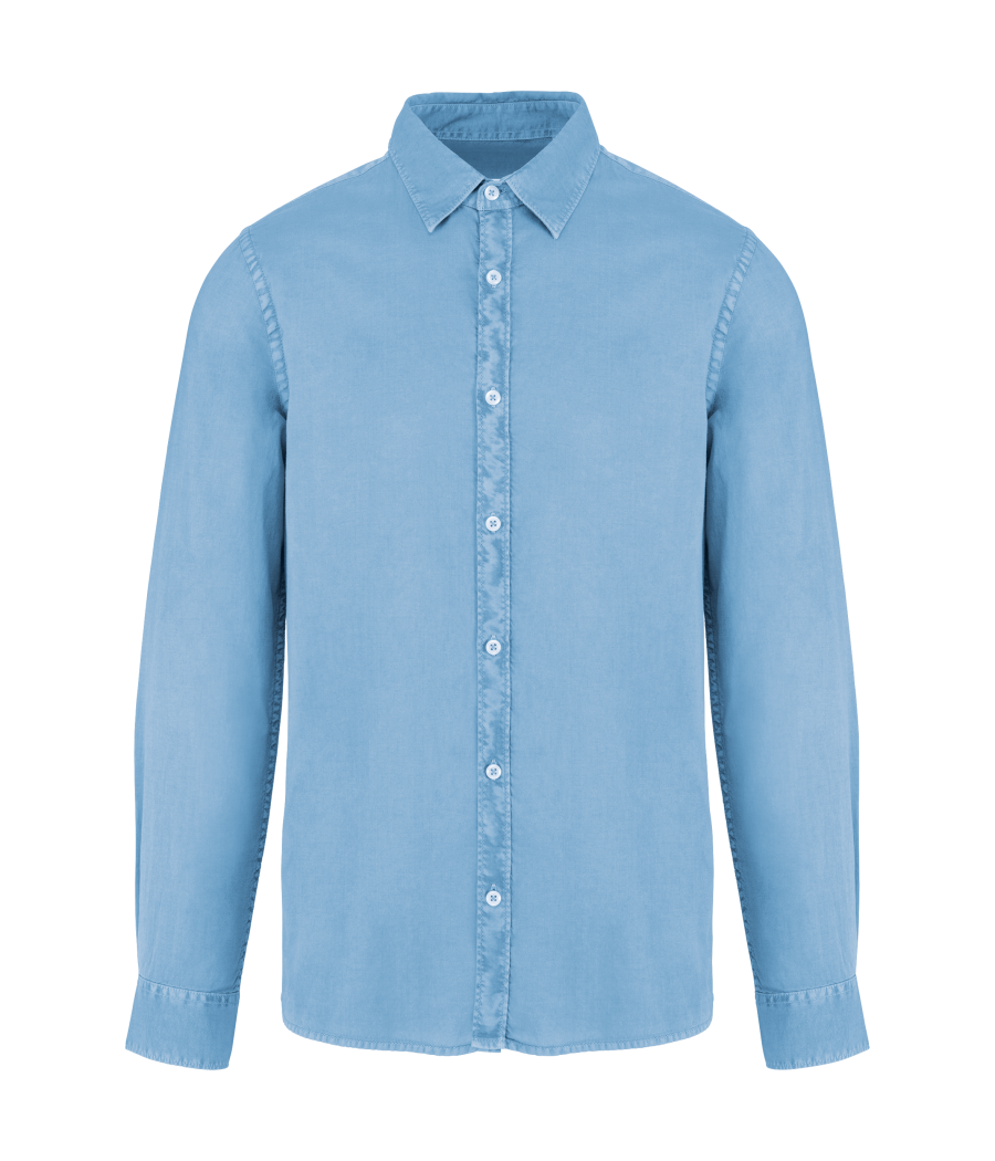 Chemise écoresponsable délavée homme