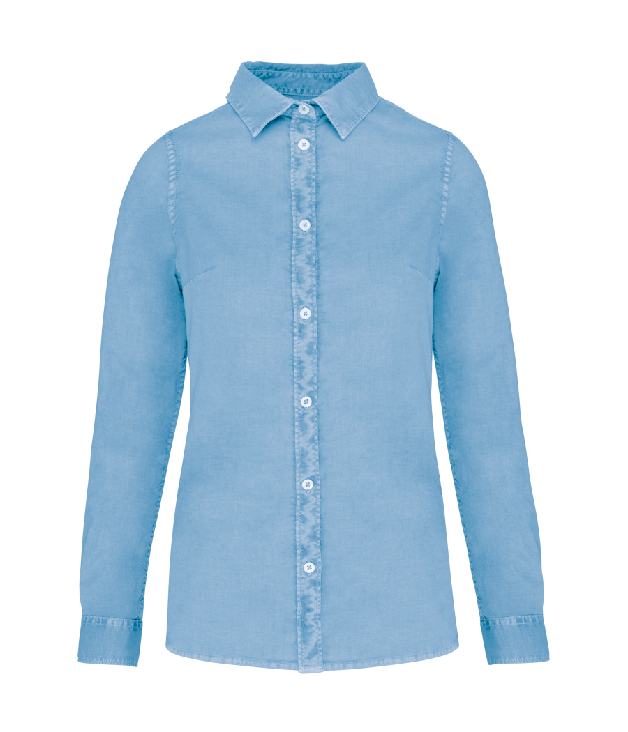 Chemise écoresponsable délavée femme