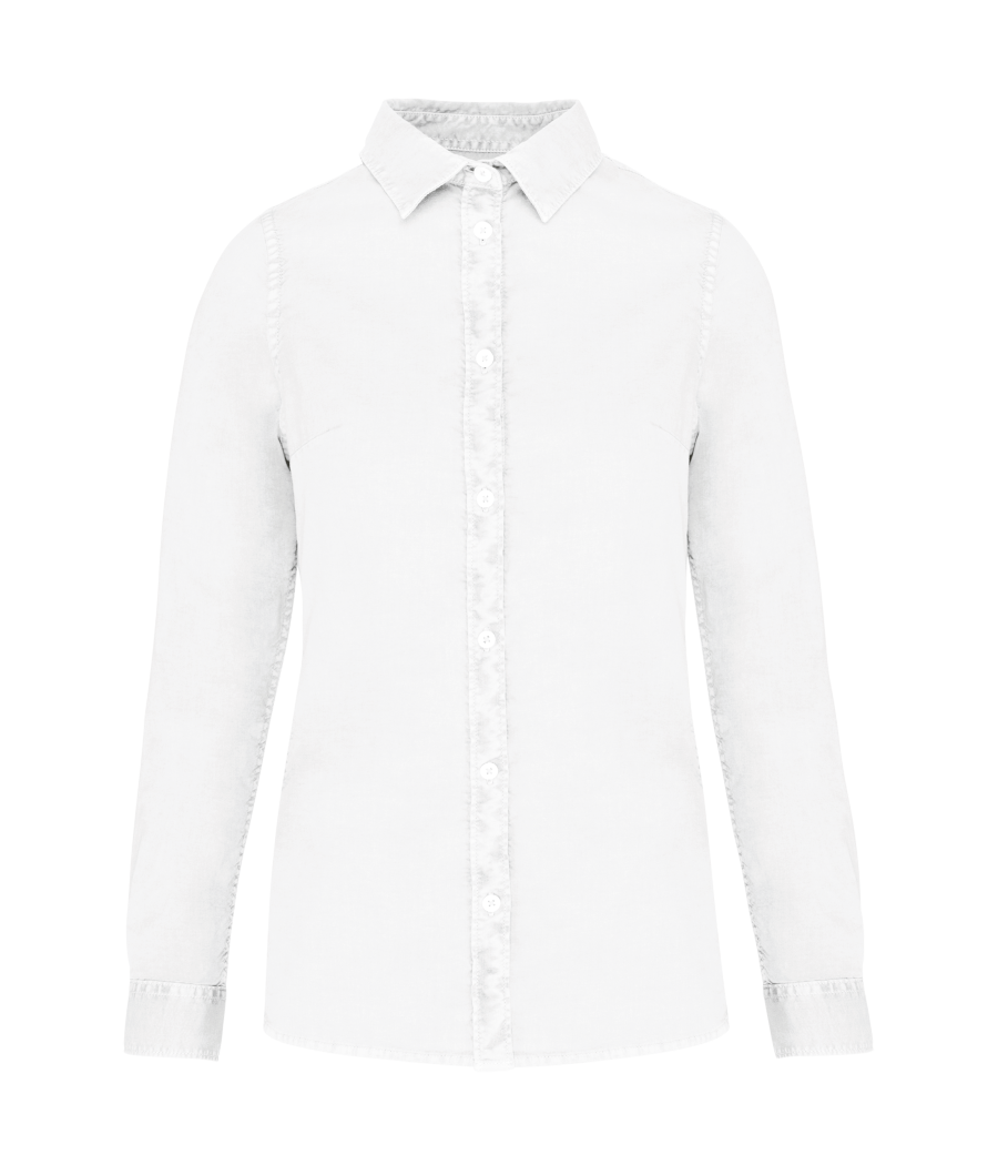 Chemise écoresponsable délavée femme