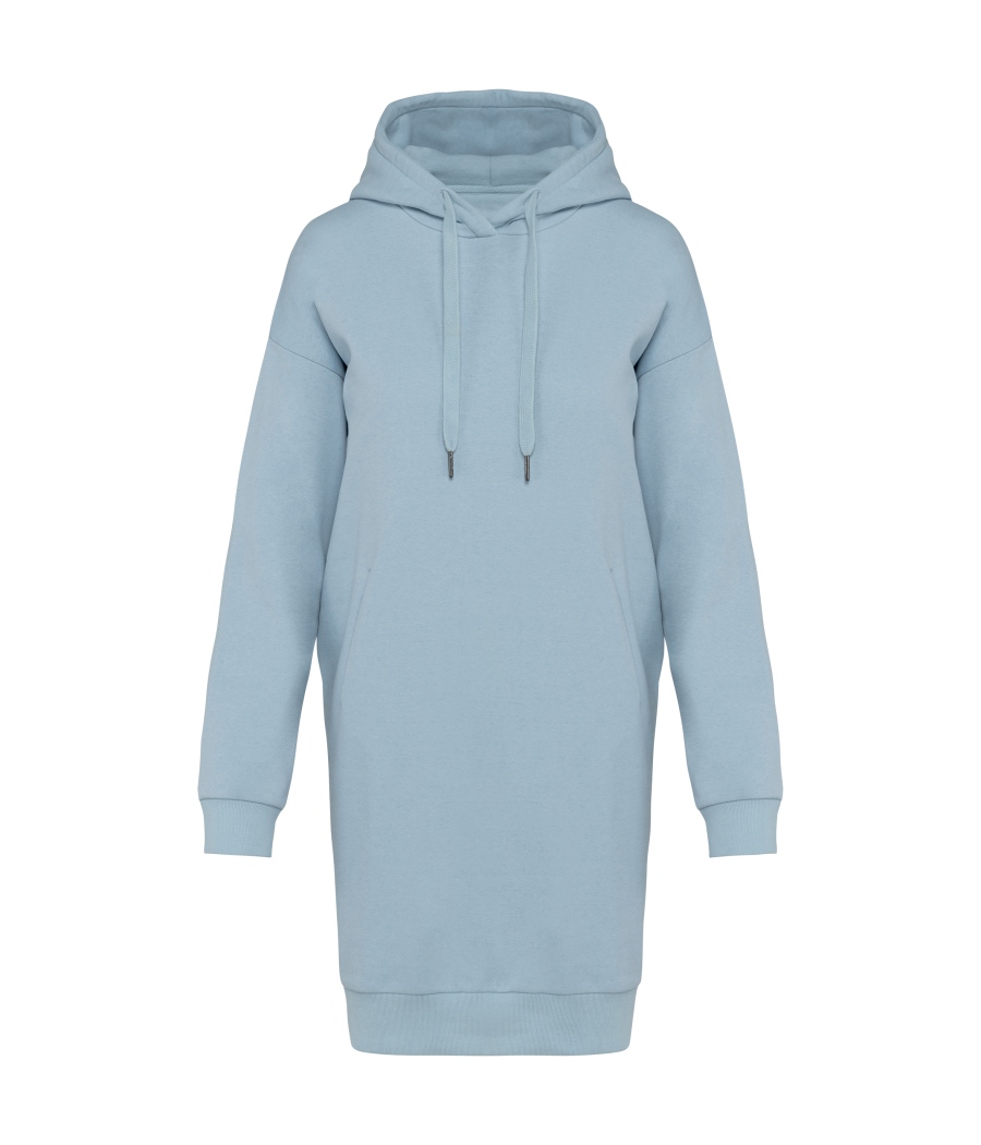 Robe sweat-shirt écoresponsable à capuche femme