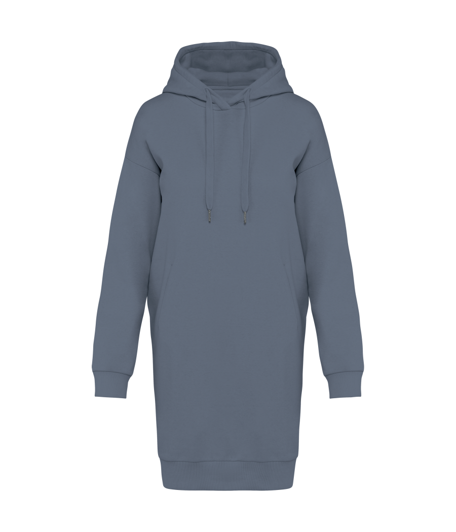 Robe sweat-shirt écoresponsable à capuche femme