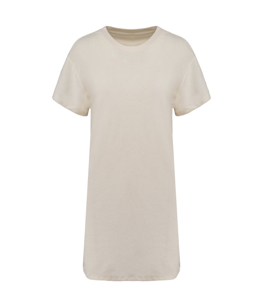 Robe t-shirt écoresponsable en éponge à épaules tombantes femme