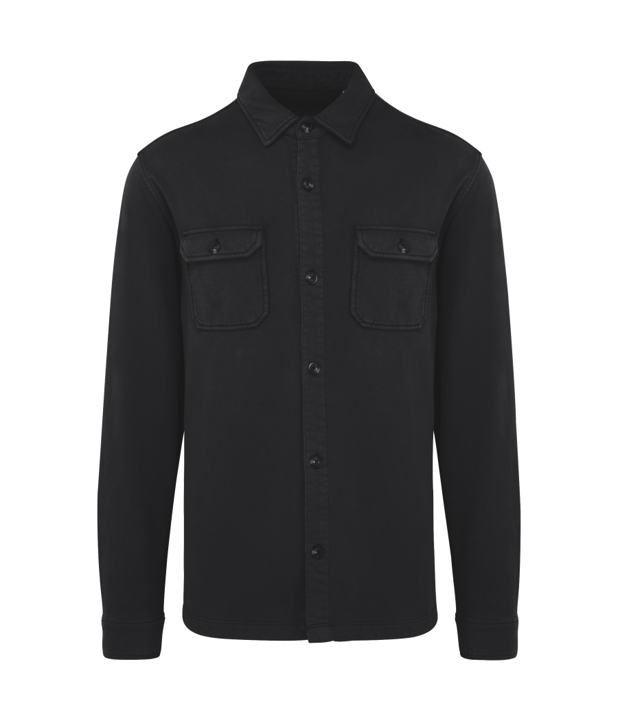 Surchemise écoresponsable délavée en molleton gratté homme