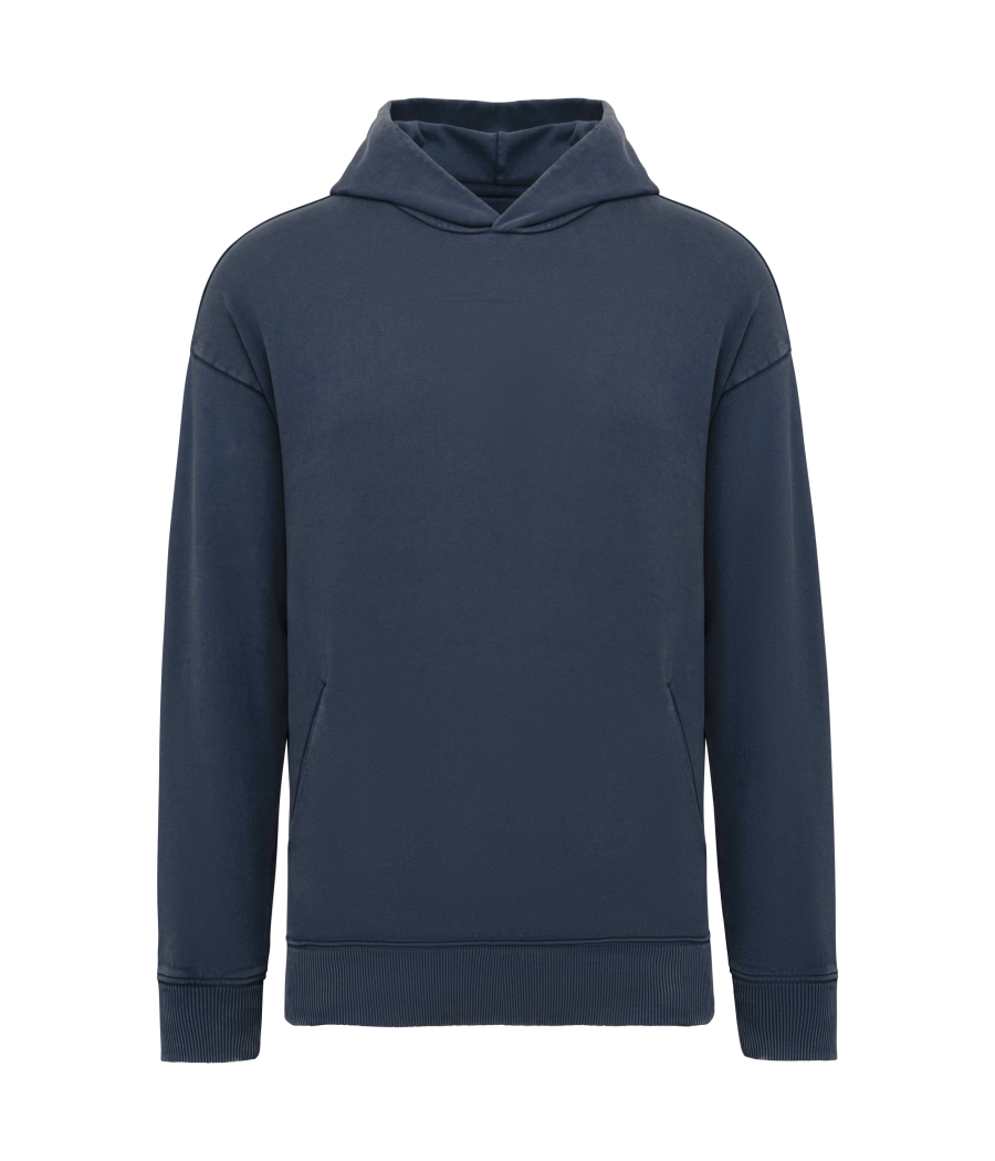 Sweat-shirt écoresponsable à capuche délavé oversize unisexe