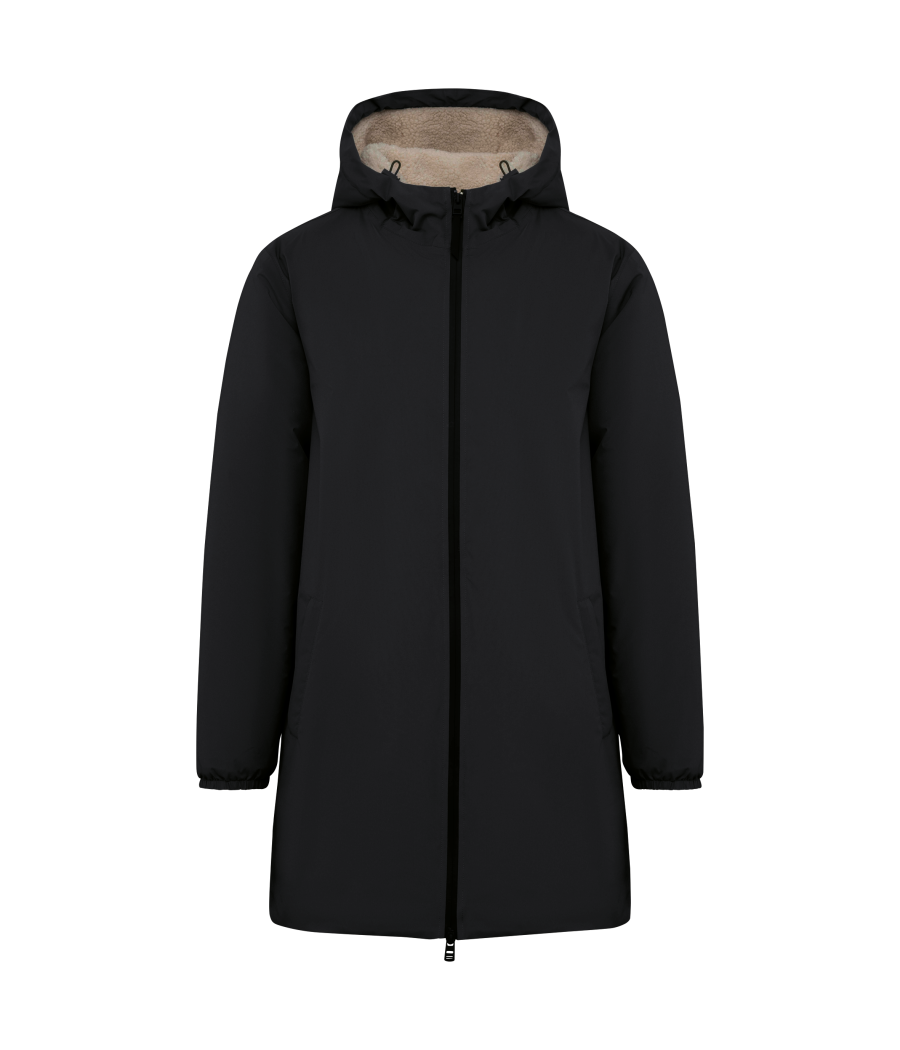 Veste écoresponsable imperméable doublée en sherpa unisexe