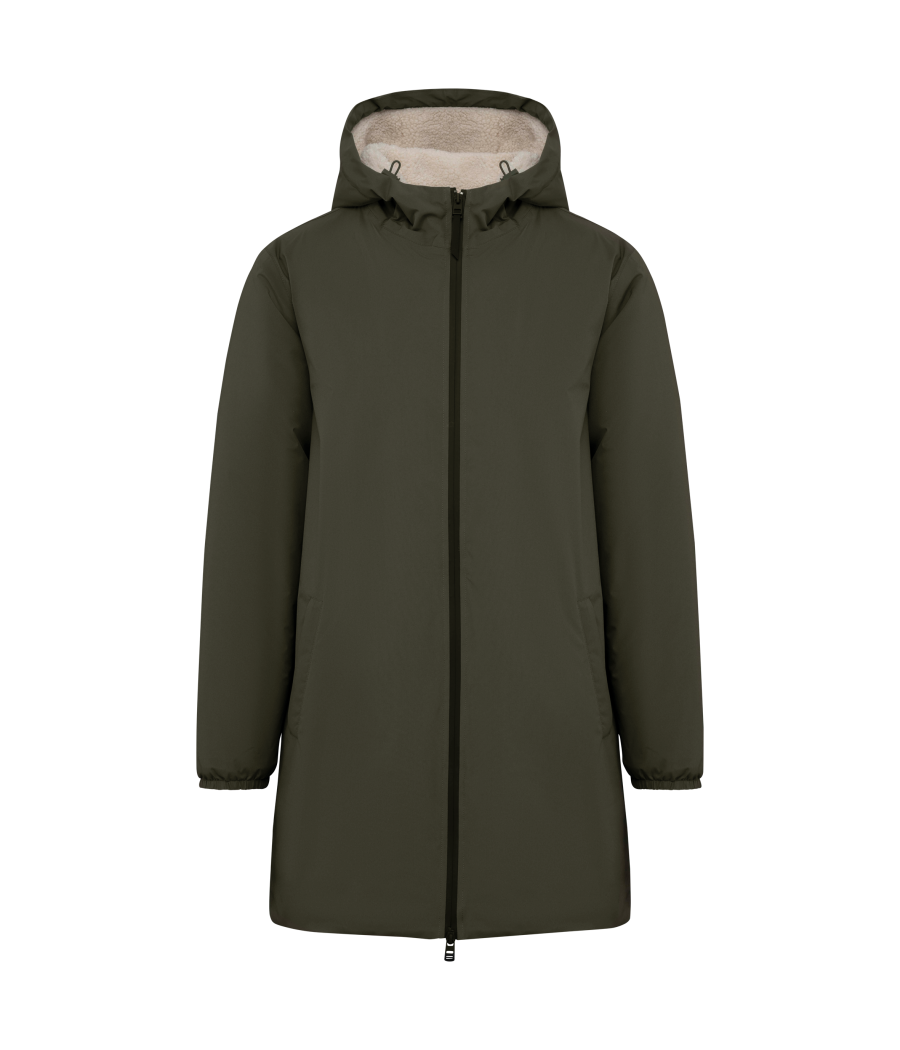 Veste écoresponsable imperméable doublée en sherpa unisexe