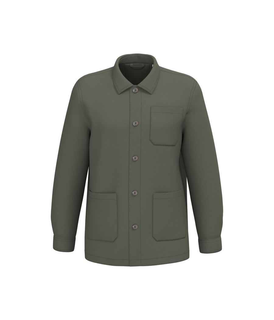 Veste worker écoresponsable délavée homme