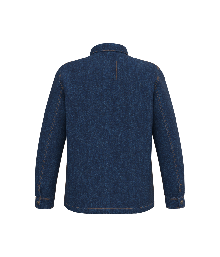 Veste en jean écoresponsable à épaules tombantes unisexe