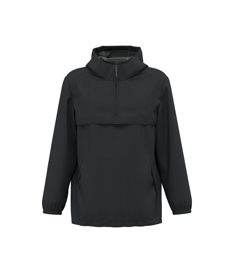 Veste coupe-vent imperméable écoresponsable quart zip unisexe