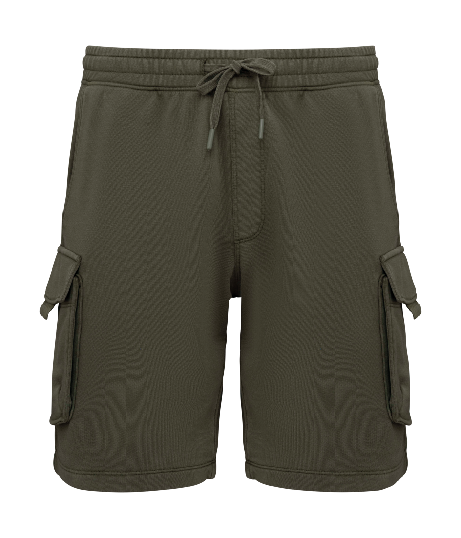 Short cargo écoresponsable délavé French Terry homme