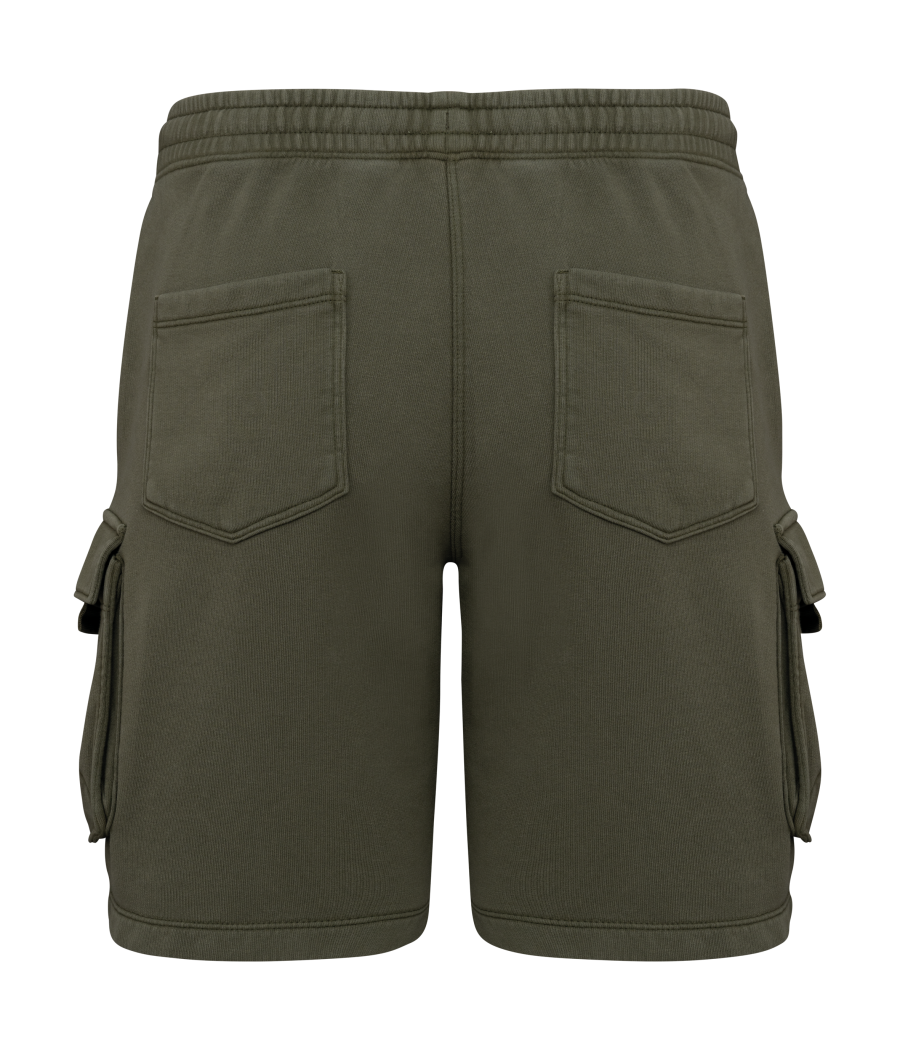Short cargo écoresponsable délavé French Terry homme