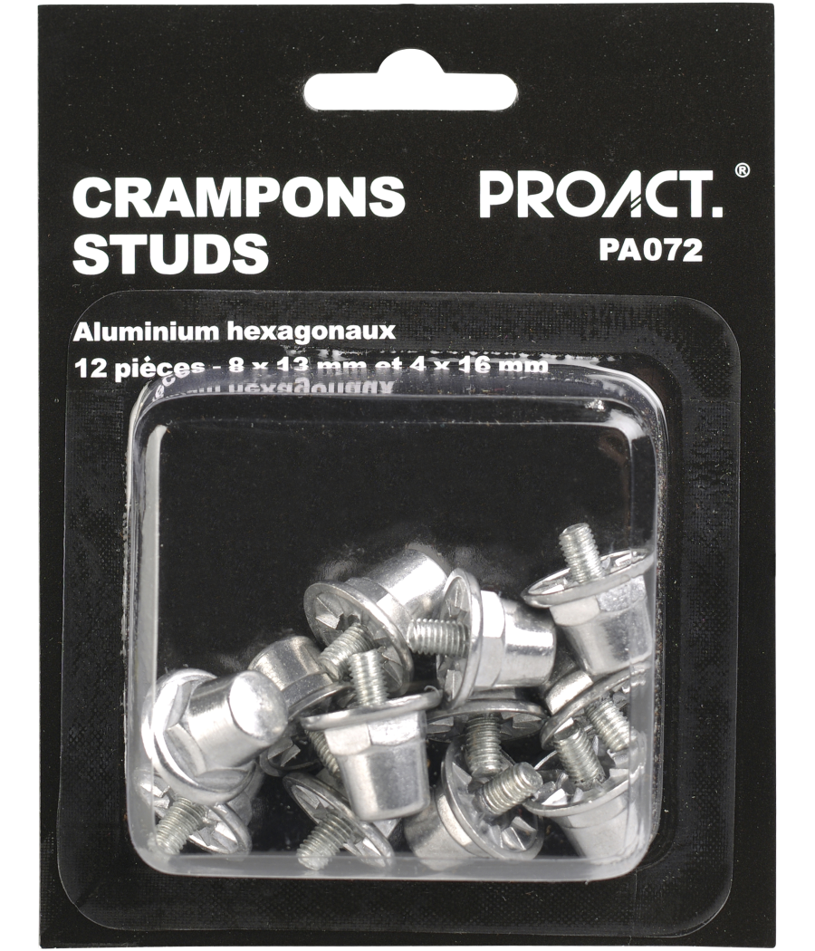 Boîte de 12 crampons alu hexagonaux