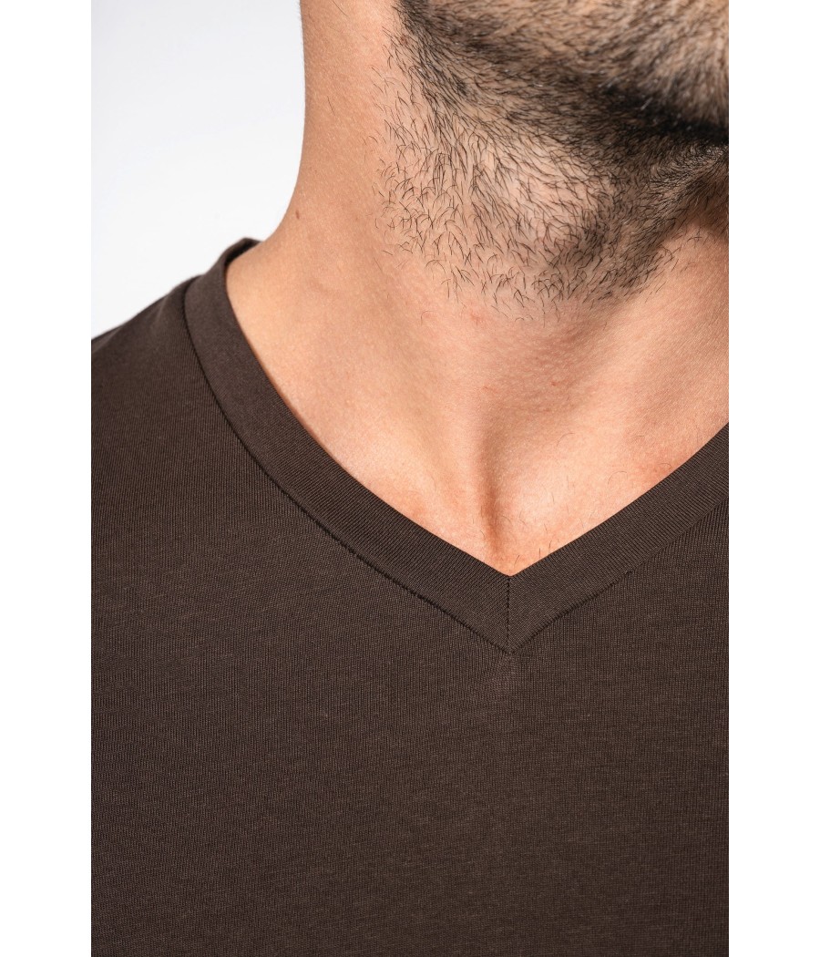 T-shirt col V manches courtes homme