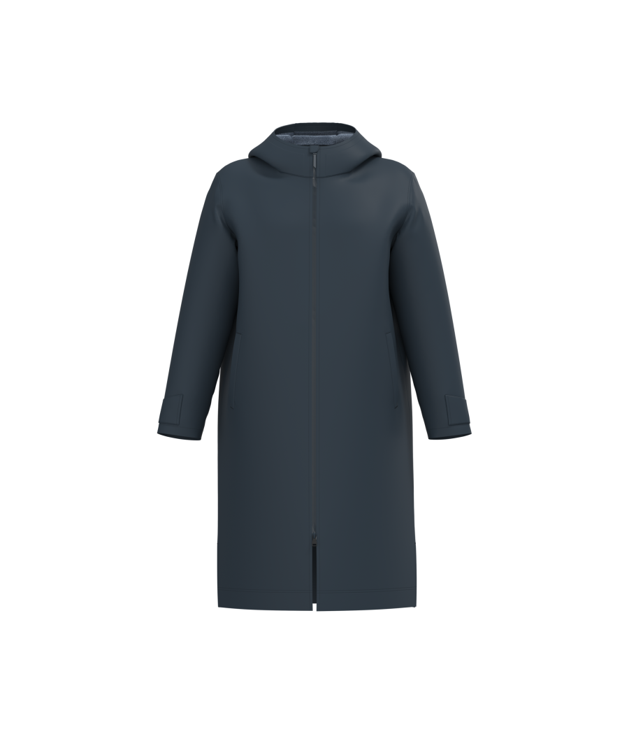 Parka longue doublée sherpa unisexe