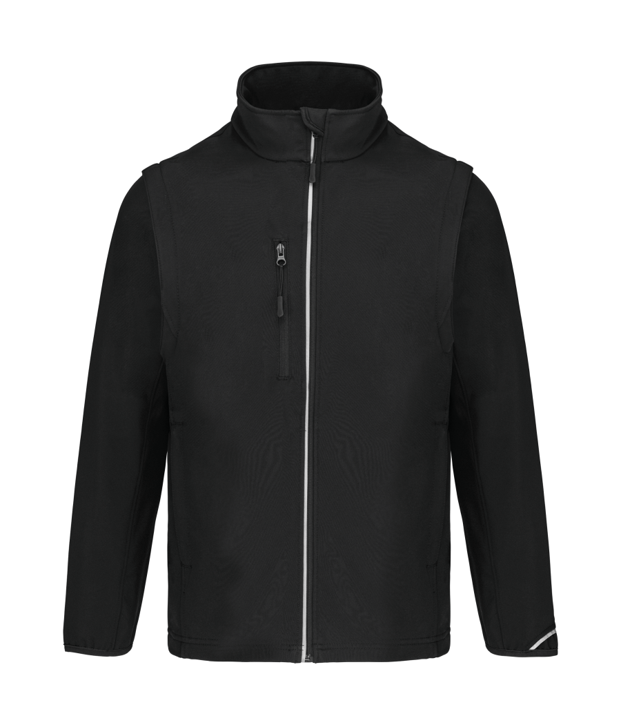 Veste softshell sport manches amovibles unisexe