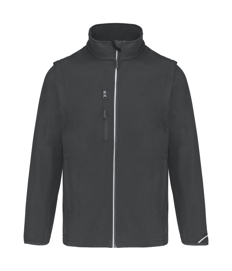 Veste softshell sport manches amovibles unisexe