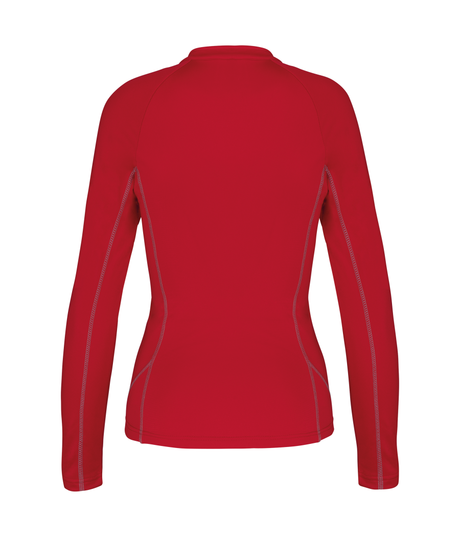 Haut de sport manches longues ¼ zip femme