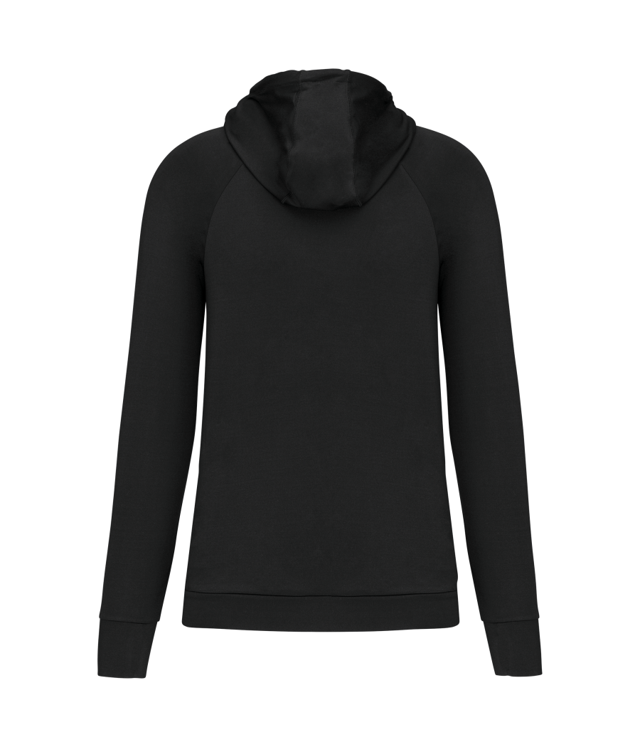 Sweat-shirt à capuche 1/4 zip sport unisexe